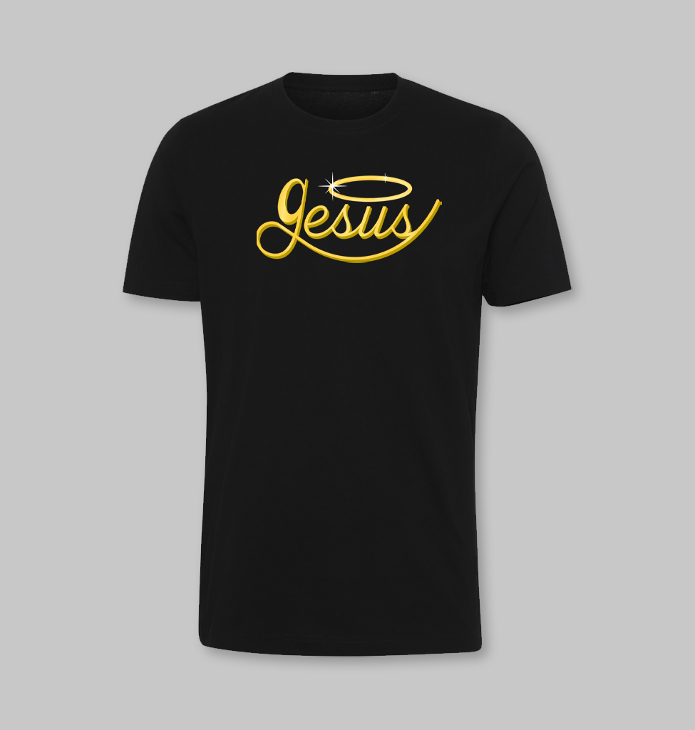 Johnni Gesus Guld Sort T-Shirt